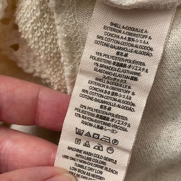 Free People Doiley Open-knit Cardigan In Ivory Combo XS - Picture 4 of 7